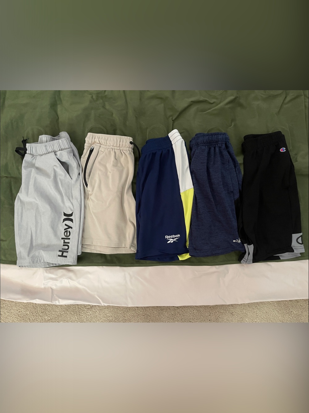 Lot of 5 Boys Size 10/12 Athletic Shorts Champion Reebok bcg Hurley MM